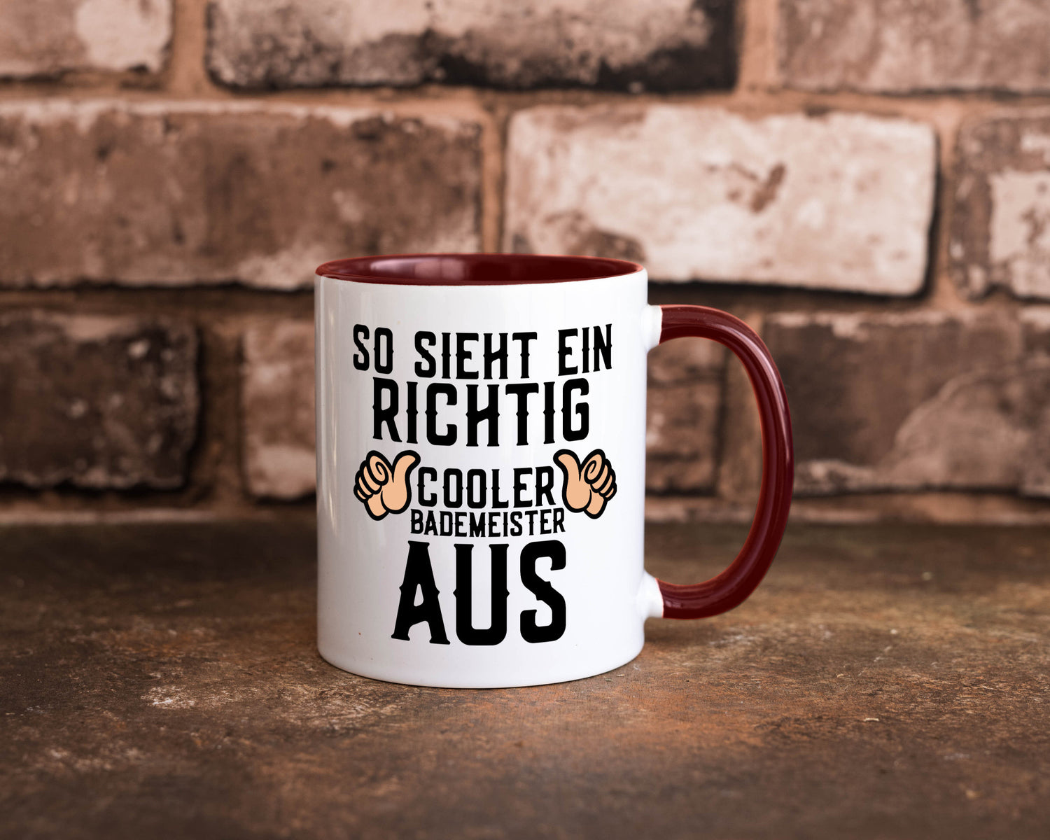 Richtig cooler Bademeister | Daumen hoch Schwimmbad lustig Humor Geschenkidee