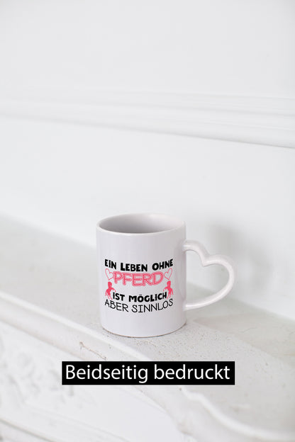 Leben ohne Pferd | Reiter Tasse Pferde Liebe Reiten lustiger Spruch Geschenk