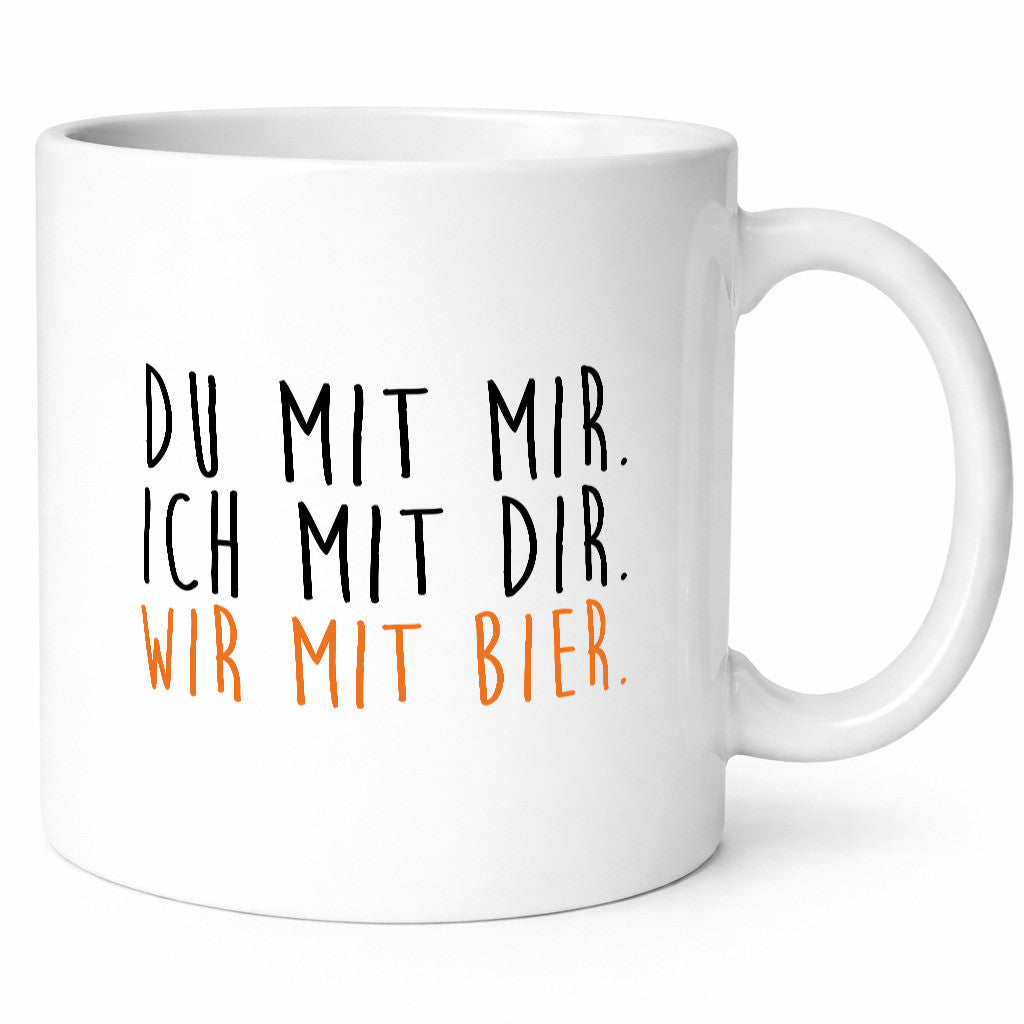 Wir mit Bier | Bierliebhaber Biertrinker Freunde Pils Geschenk Humor