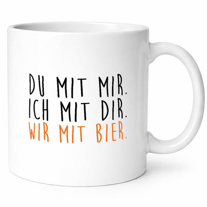 Wir mit Bier | Bierliebhaber Biertrinker Freunde Pils Geschenk Humor