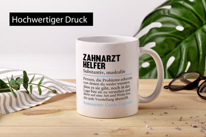 Zahnarzthelfer | Spruch Humor Zahnmedizin Geschenkidee Tasse