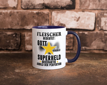 Bedeutung von Fleischer | Schlachterei lustig Humor Geschenkidee Geschenk Tasse