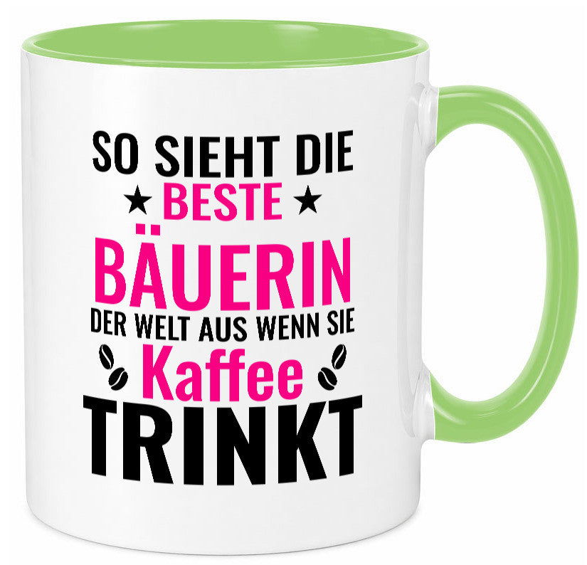 Kaffee trinkt: Bäuerin | Bauernhof Landwirtschaft Geschenk Humor Geschenkidee