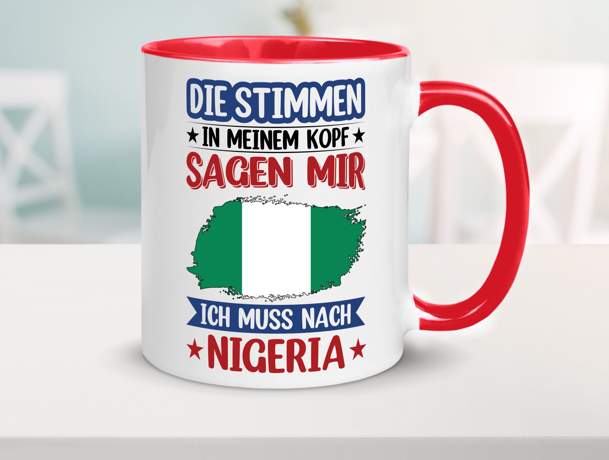 Nigeria | Urlaub Stimmen in meinem Kopf Traumland Geschenk Humor Geschenkidee