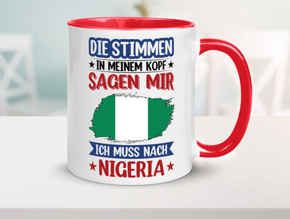 Nigeria | Urlaub Stimmen in meinem Kopf Traumland Geschenk Humor Geschenkidee