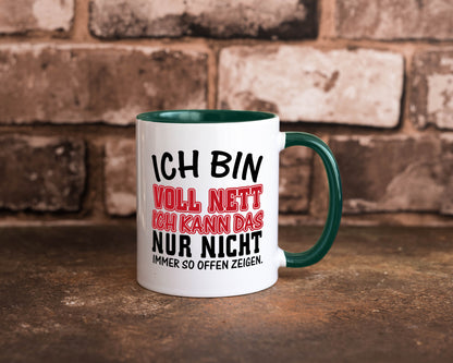 Ich bin voll nett Geschenkidee Humor Tasse