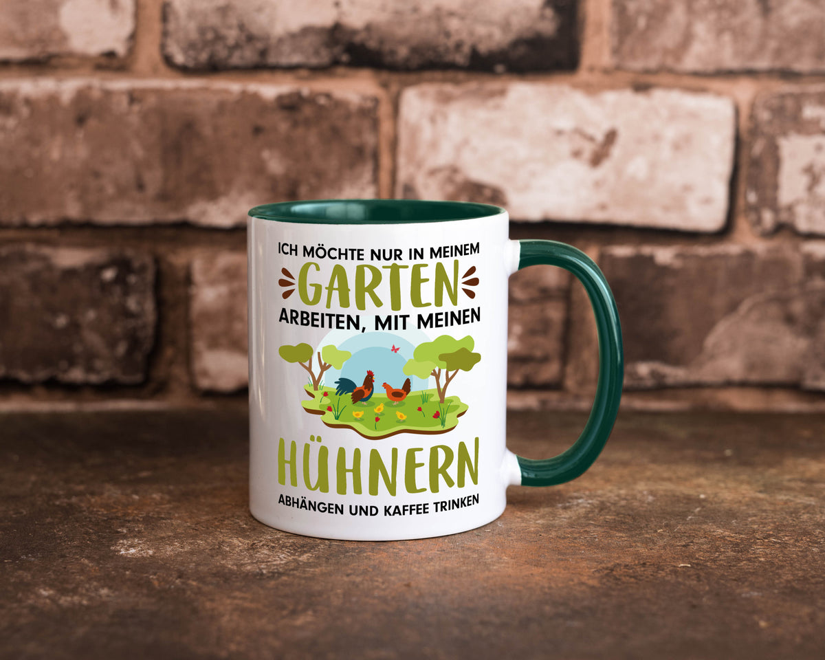 Garten Hühner | Gartenarbeit Tasse Bauernhof Spruch lustiger Geschenk Arbeit