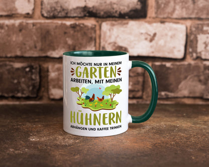 Garten Hühner | Gartenarbeit Tasse Bauernhof Spruch lustiger Geschenk Arbeit