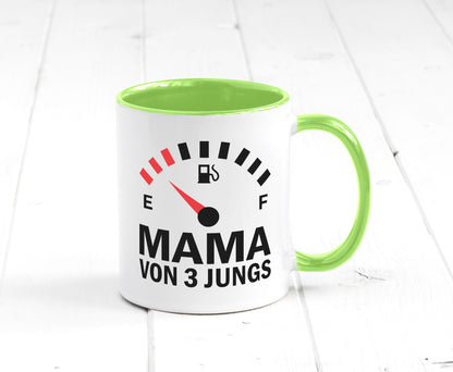Mama von 3 Jungs | Muttertag Geschwister lustiger Spruch Geschenk Familie