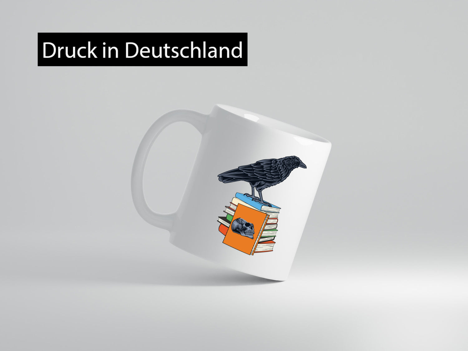 Rabe Motiv | Bücherwurm Tasse Bücher lesen lustig Humor Geschenkidee Geschenk