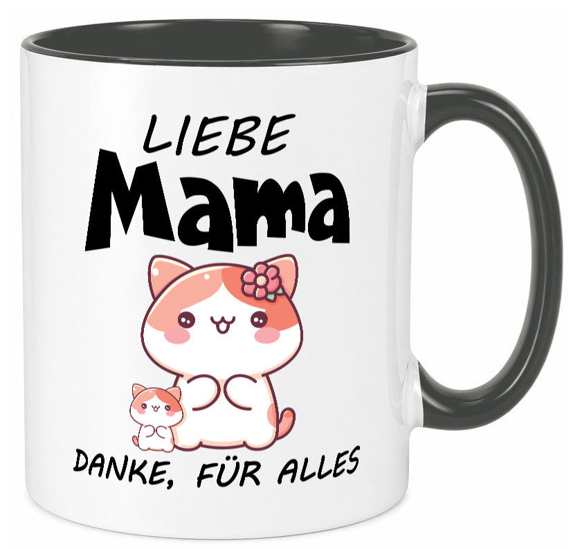 Liebe Mama Danke, für alles | Muttertag Beste Geschenk Familie Geschenkidee Tasse