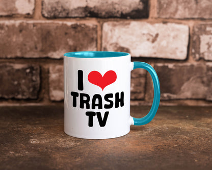 I love Trash TV | v2 lustig Humor Geschenkidee Geschenk Tasse