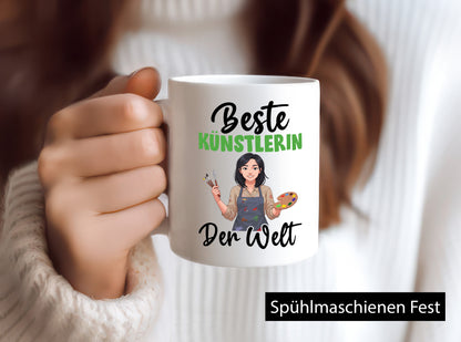 Beste Künstlerin| Kunst Geschenk Humor Geschenkidee lustiger Spruch Tasse