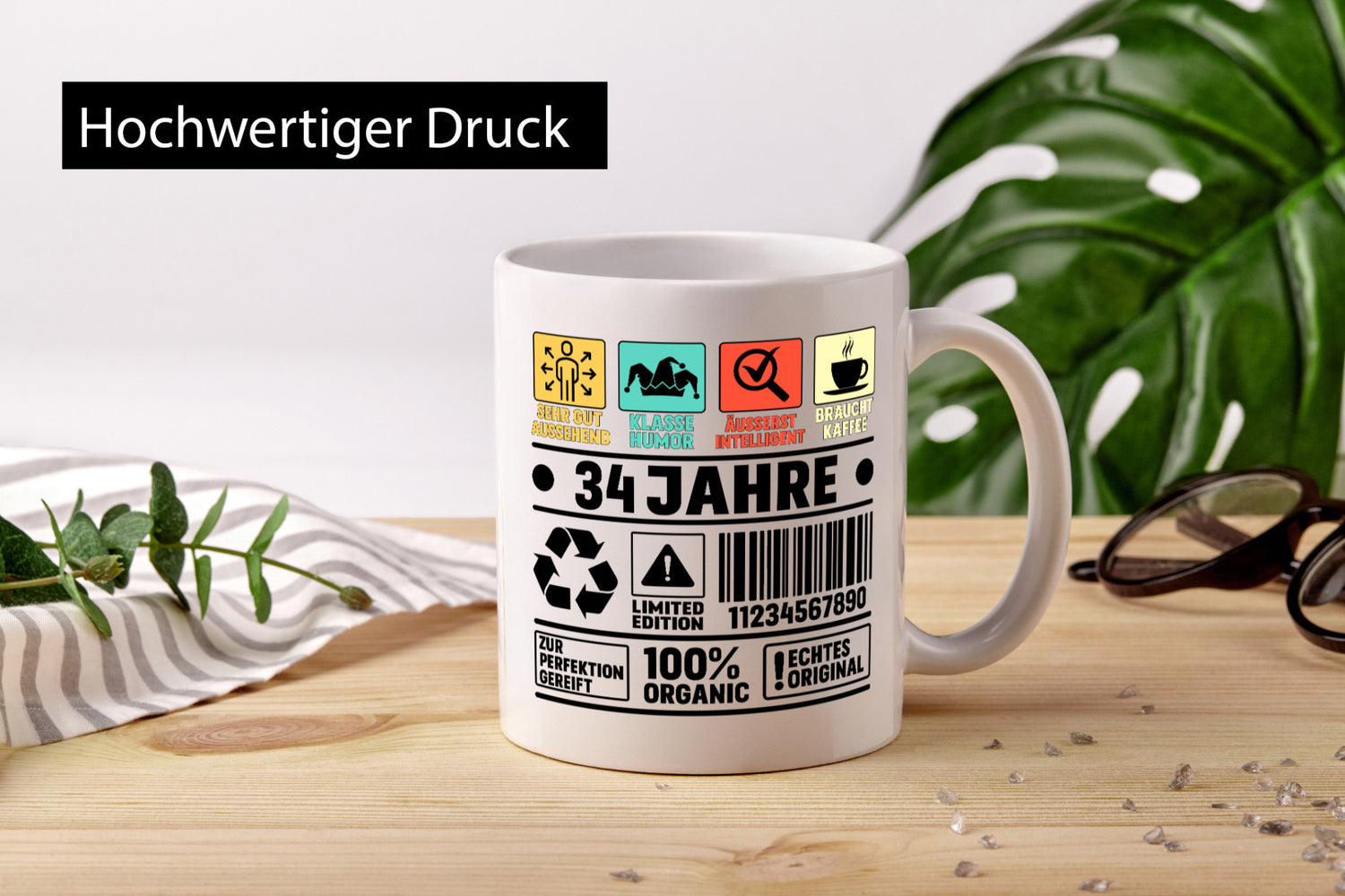 34. Geburtstag | 34 Jahre Humor Limited Edition Geschenkidee Tasse