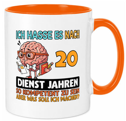 20 Dienstjahre | Arbeit Kompetent lustig Kollegen Büro Geschenk Tasse