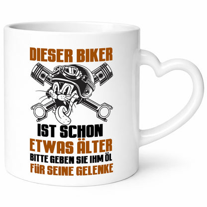 Dieser Biker ist schon älter | öl für die gelenke Geschenkidee Humor Tasse