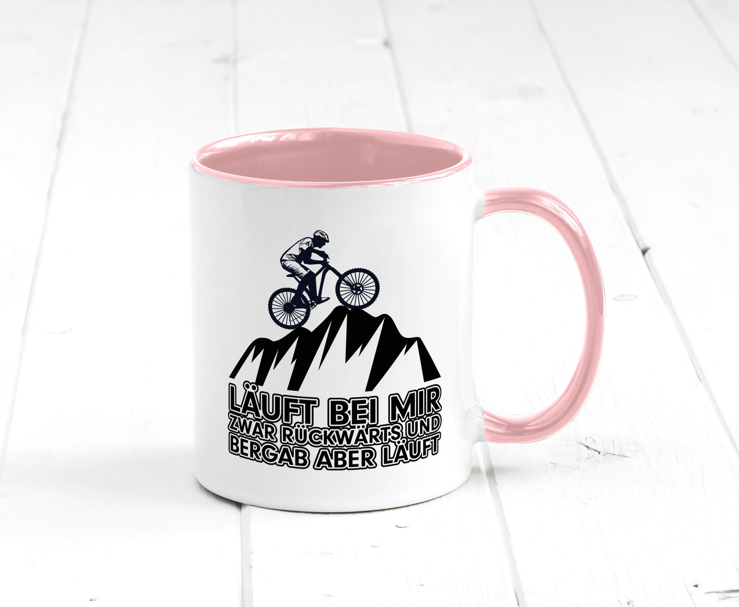 Läuft bei mir | Pechvogel Tasse Radfahrer Statement Humor Geschenkidee