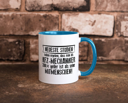 Neuste Studien: KFZ-Mechaniker | Werkstatt Mechaniker Geschenkidee Humor Tasse