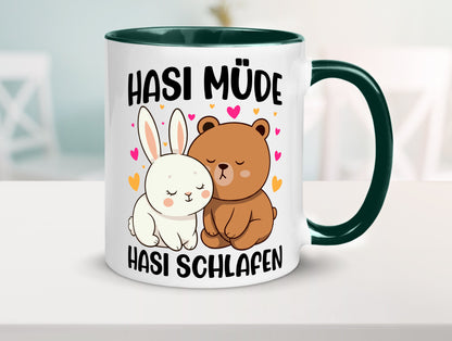 Hasi Müde | schlafen Kaninchen Häschen v2 lustiger Spruch Geschenk Humor