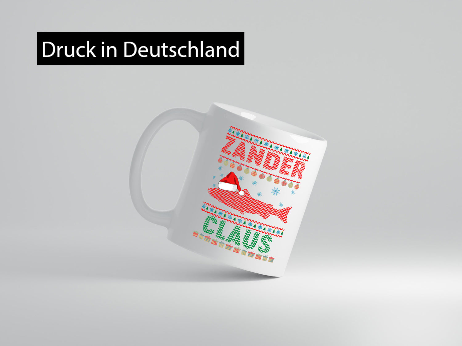 Zander Claus | Weihnachten Ugly Christmas Angler v2 Geschenkidee Humor Tasse