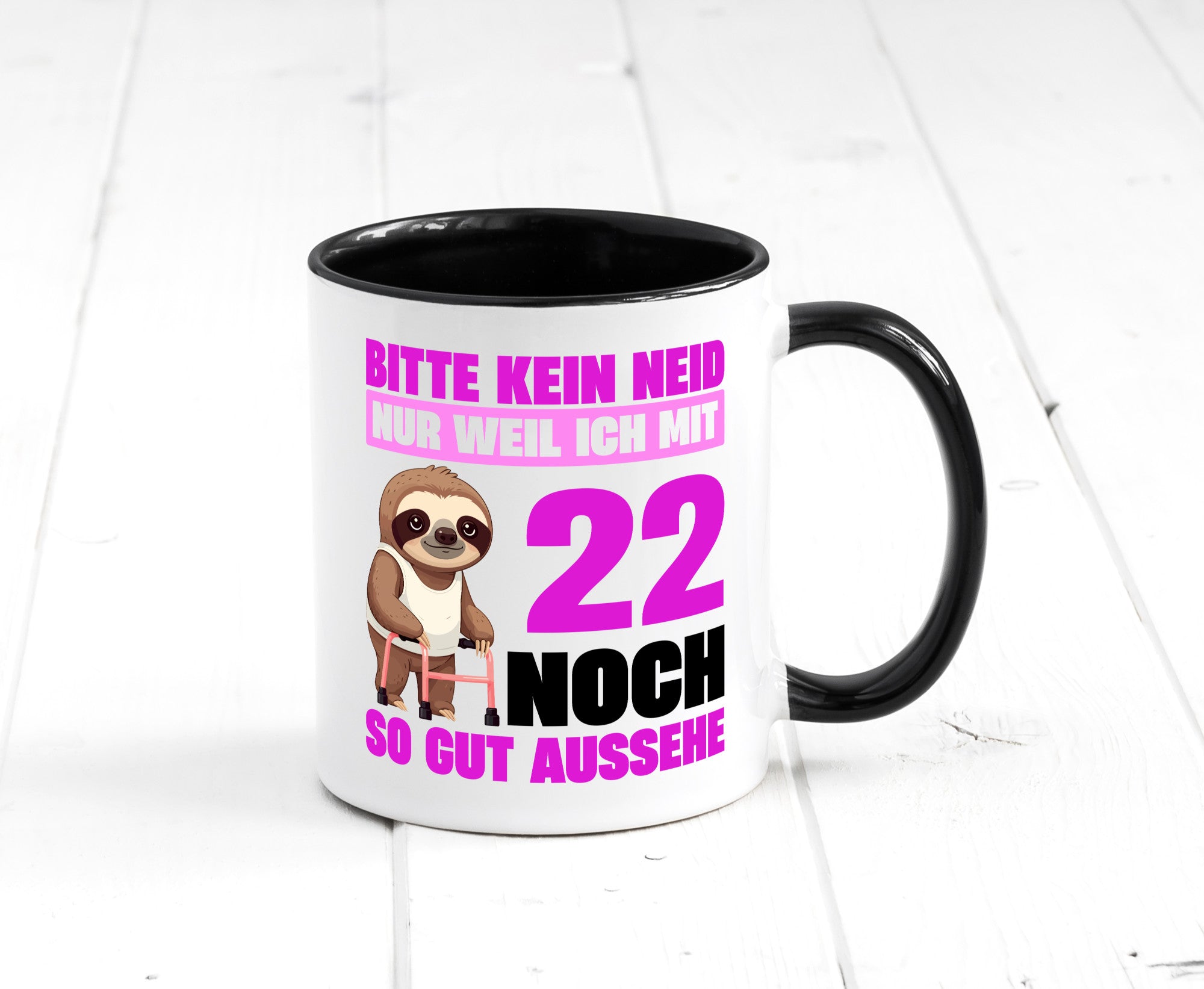 22. Geburtstag | Bitte kein neid Faultier 22 Jahre lustig Geschenkidee Geschenk