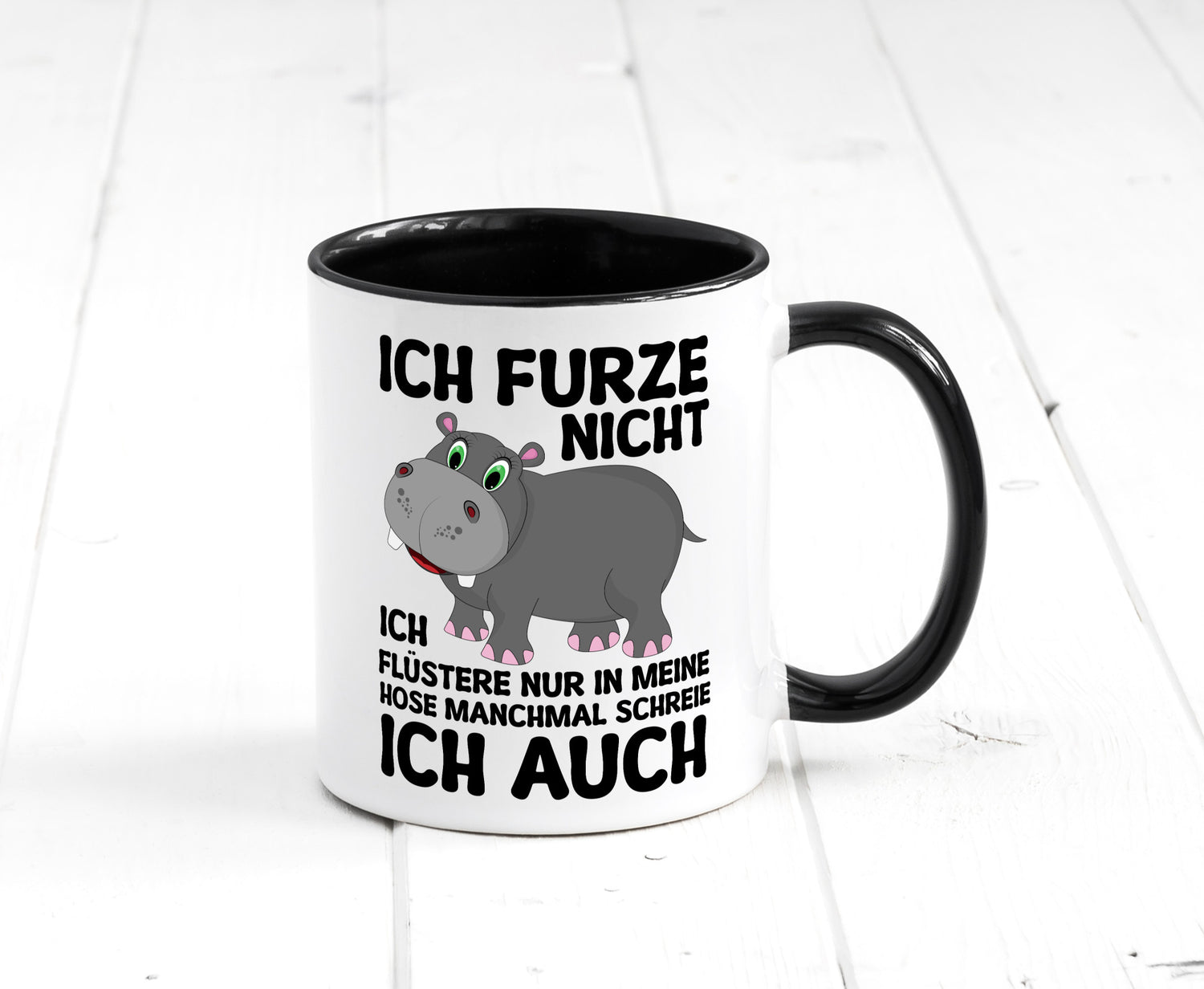 Ich furze nicht | furznilpferd v2 Humor Geschenkidee Tasse