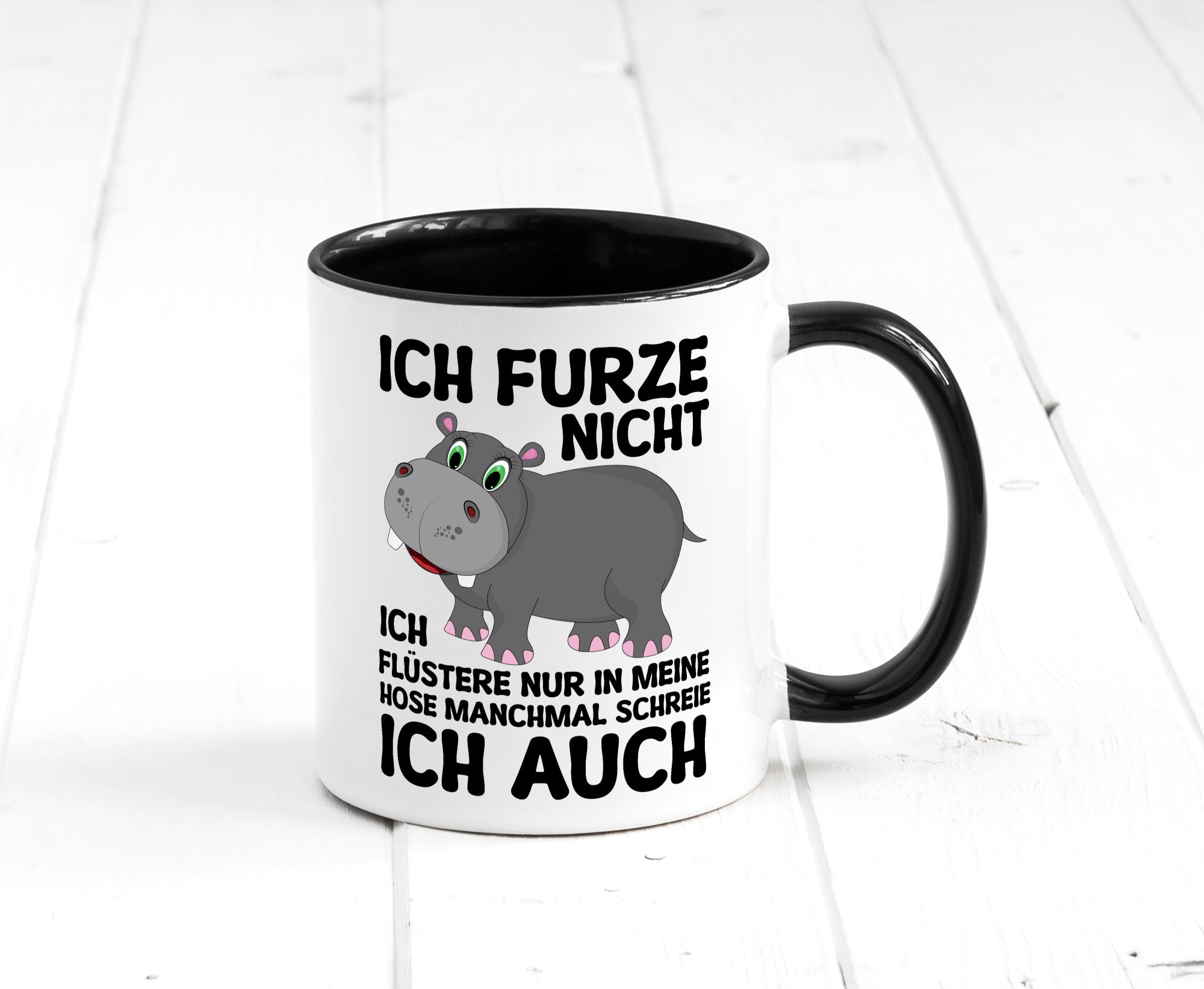 Ich furze nicht | furznilpferd v2 Humor Geschenkidee Tasse