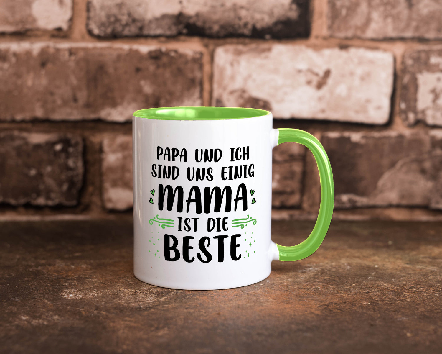 Papa und ich sind uns einige Mama ist die beste | Muttertag Geschenk Familie