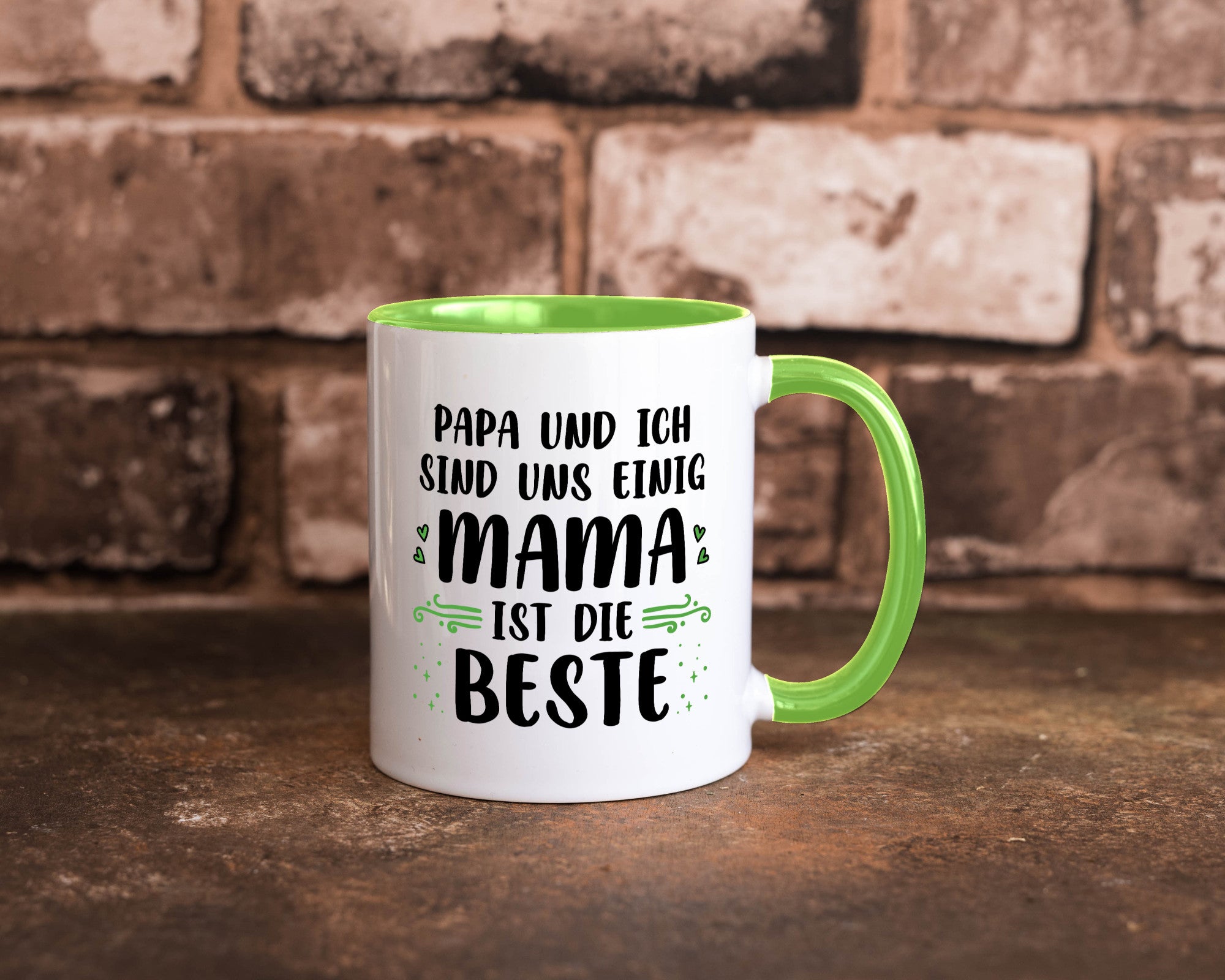 Papa und ich sind uns einige Mama ist die beste | Muttertag Geschenk Familie