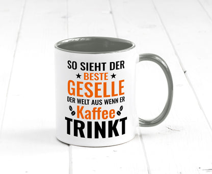 Kaffee trinkt: Geselle | Handwerker lustig Humor Geschenkidee Geschenk Tasse