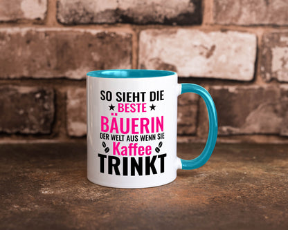 Kaffee trinkt: Bäuerin | Bauernhof Landwirtschaft Geschenk Humor Geschenkidee