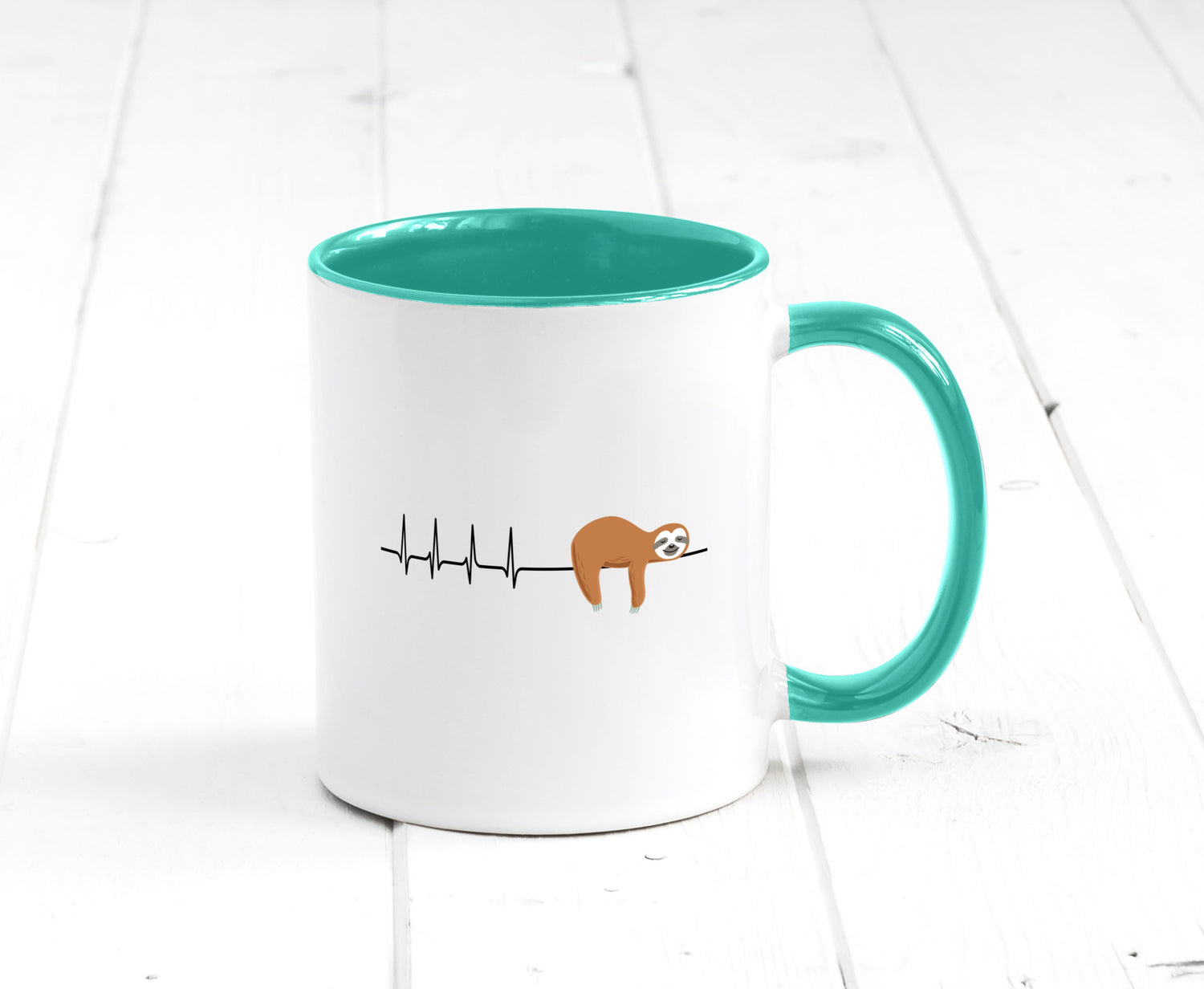 Herzschlag Faultier | Faulheit Morgenmuffel faul Humor Tierliebhaber
