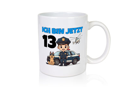 13. Geburtstag | 13 Jahre Polizei Kind Polizeiauto Humor Geschenkidee Tasse