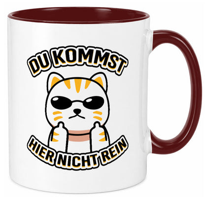 Du kommst hier nicht rein | Böse Katze Humor Tierliebhaber Geschenkidee Tasse
