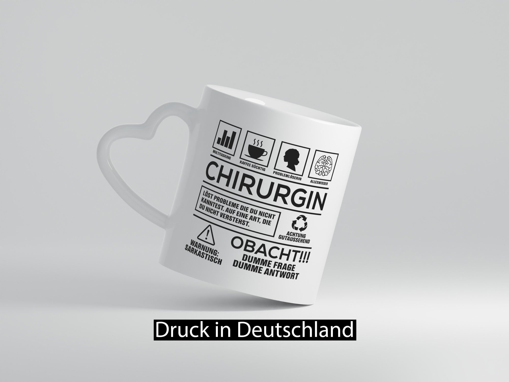 Achtung Probleme Chirurgin | Chirurgie Krankenhaus Humor Geschenkidee Tasse