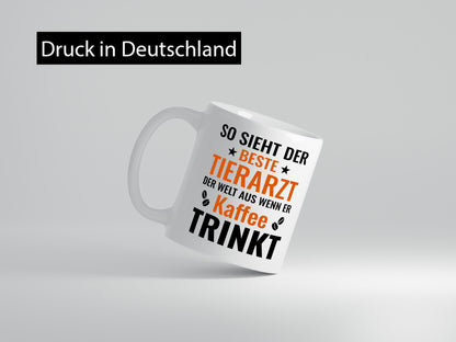 Kaffee trinkt: Tierarzt | Tiermedizin Mediziner Humor Tierliebhaber