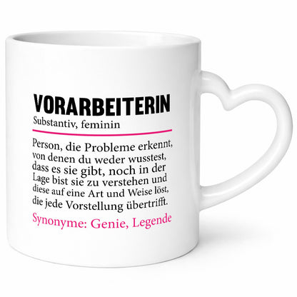 Vorarbeiterin | Spruch Kollegin Teamleiter Humor Arbeit Kollegen Büro