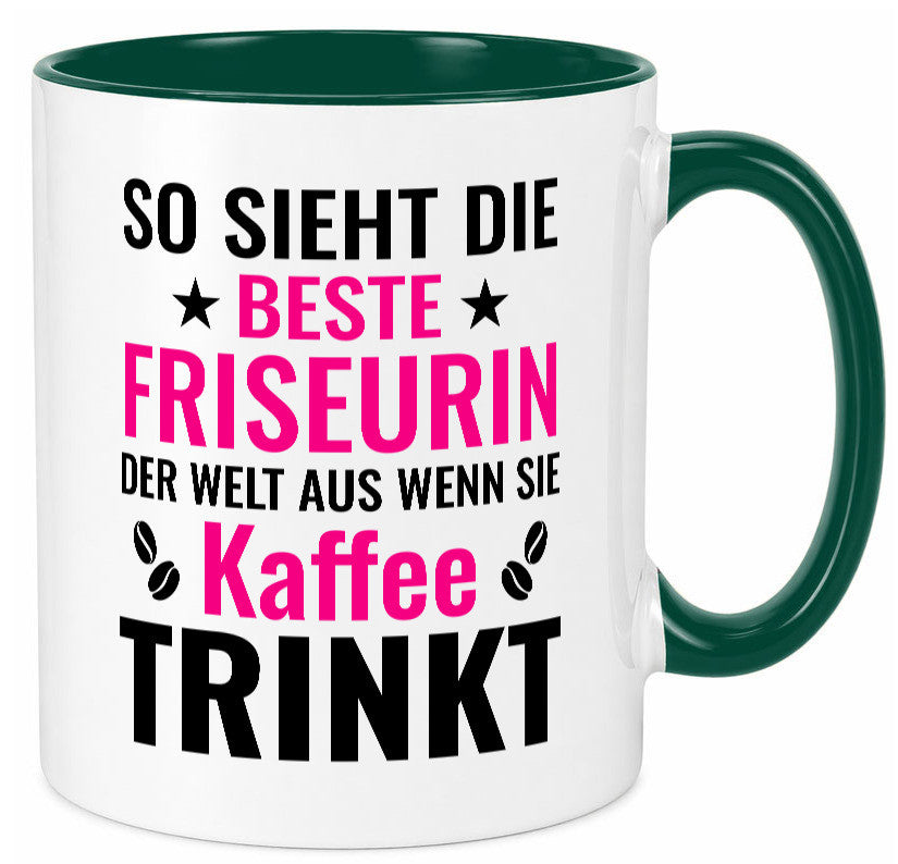 Kaffee trinkt: Friseurin | Friseuse Frisörin lustig Humor Geschenkidee Geschenk