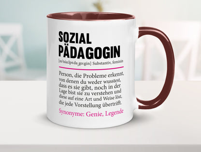 Sozialpädagogin | Spruch lustig Humor Pädagogin v2 Geschenkidee Geschenk Tasse
