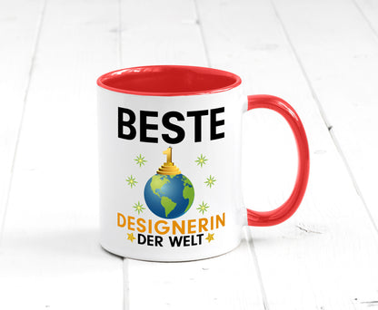 Welt Beste Designerin | Mode lustiger Spruch Geschenk Humor Geschenkidee Tasse