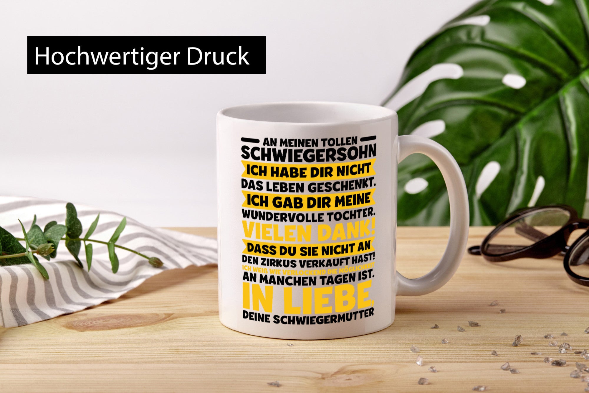 An meinen tollen Schwiegersohn vl6 Geschenkidee Familie Humor Tasse