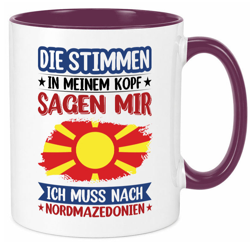 Nordmazedonien | Urlaub Stimmen in meinem Kopf Geschenk Humor Geschenkidee