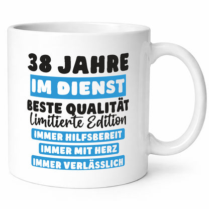 38 Jahre im Dienst | Jubiläum Arbeit v6 Geschenk Kollegen Büro lustiger Spruch