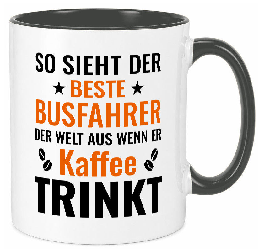 Kaffee trinkt: Busfahrer | Berufsfahrer Fahrer Geschenk Arbeit Kollegen Büro