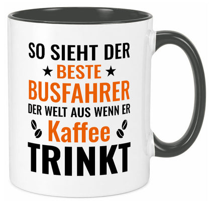 Kaffee trinkt: Busfahrer | Berufsfahrer Fahrer Geschenk Arbeit Kollegen Büro