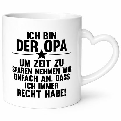 Opa spart Zeit, nimmt an, hat immer Recht | Stern lustiger Spruch Geschenk