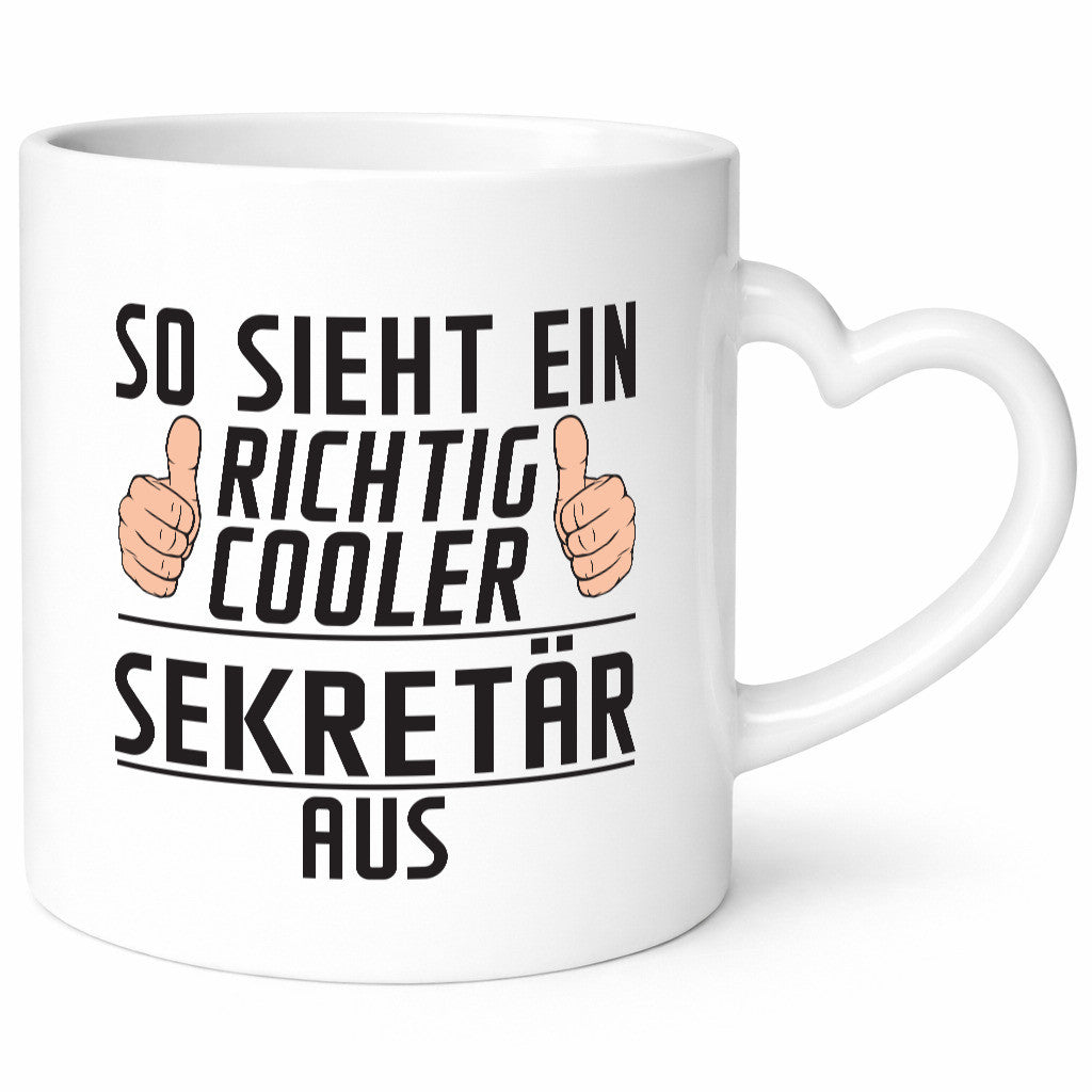Richtig Cooler Sekretär | Büro Geschenk Arbeit Kollegen lustiger Spruch Tasse