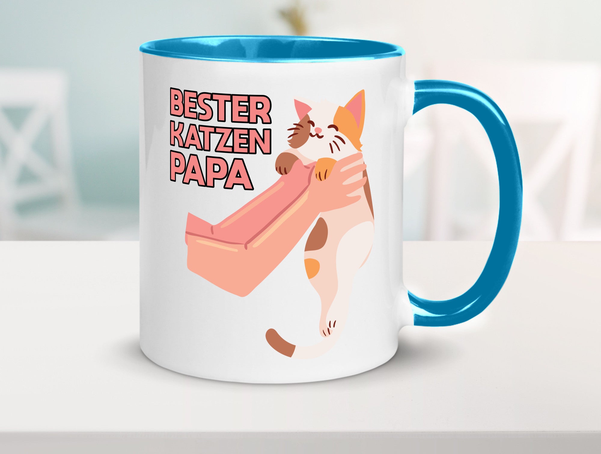 Bester Katzenpapa | Katze Gabel Geschenk Tierliebhaber Humor lustiger Spruch