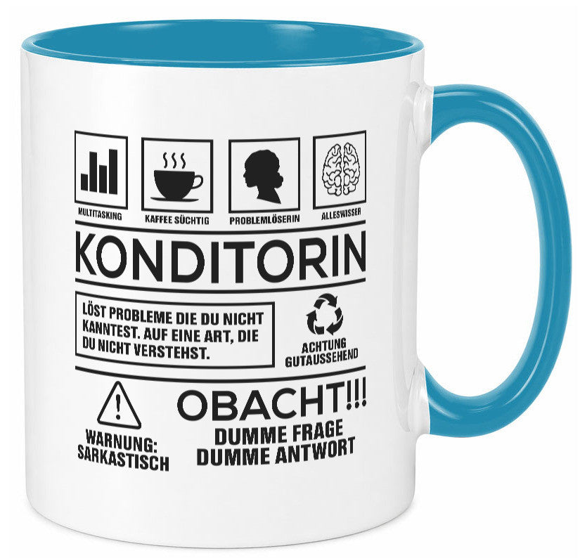 Achtung Probleme Konditorin | Konditorei lustiger Spruch Geschenk Humor