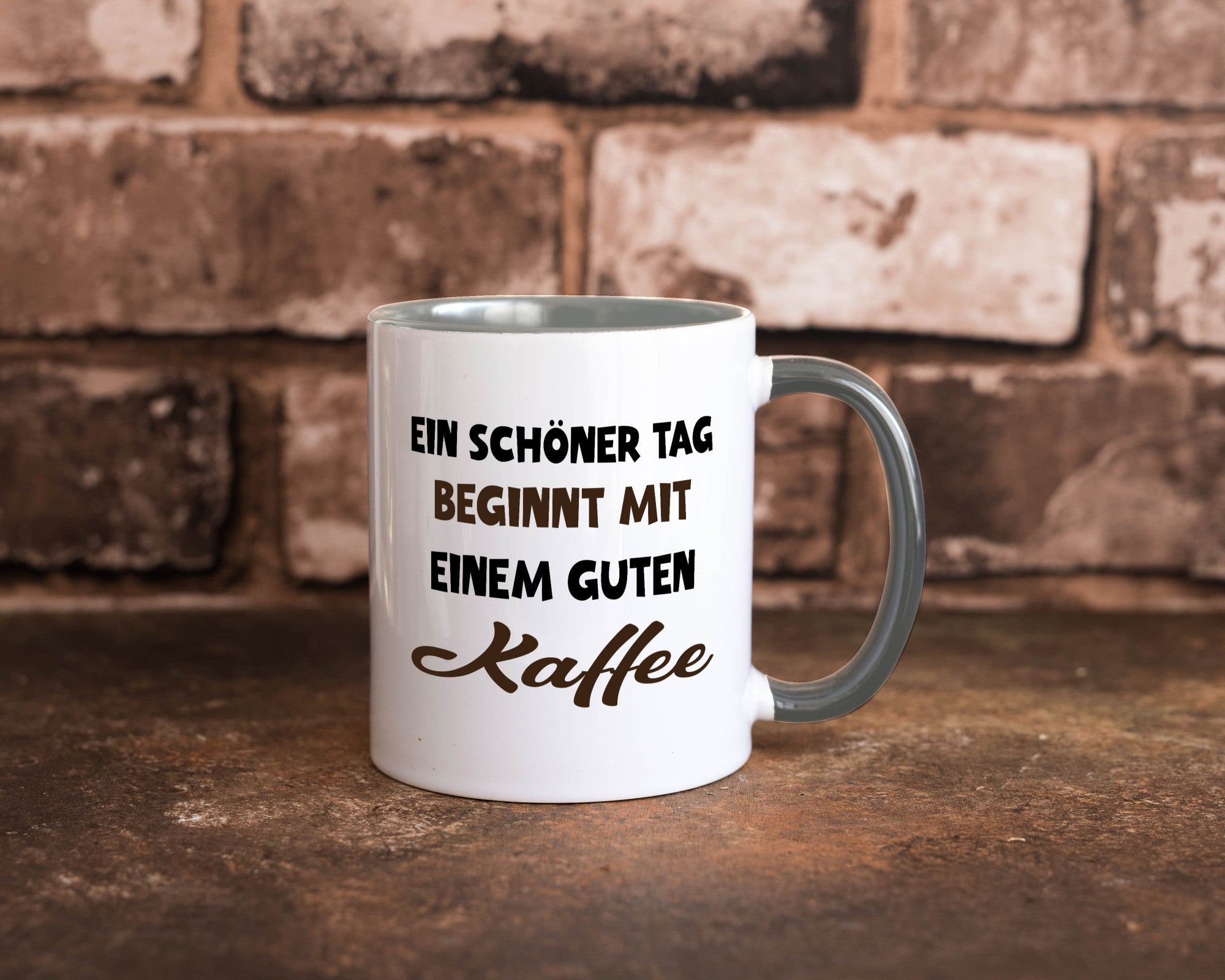 Ein Schöner Tag beginnt mit einem guten Kaffee Geschenk Humor Geschenkidee